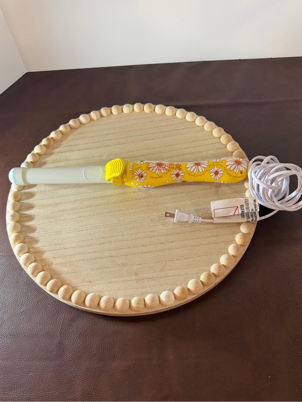 Beachwaver Rotating Curling Iron Yellow Daisy Floral 1” Ceramic Hair Curler